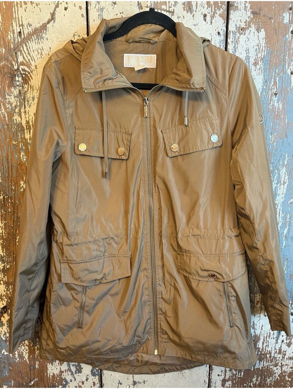 Tan Michael Kors Hooded Anorak Jacket Women's Size Medium